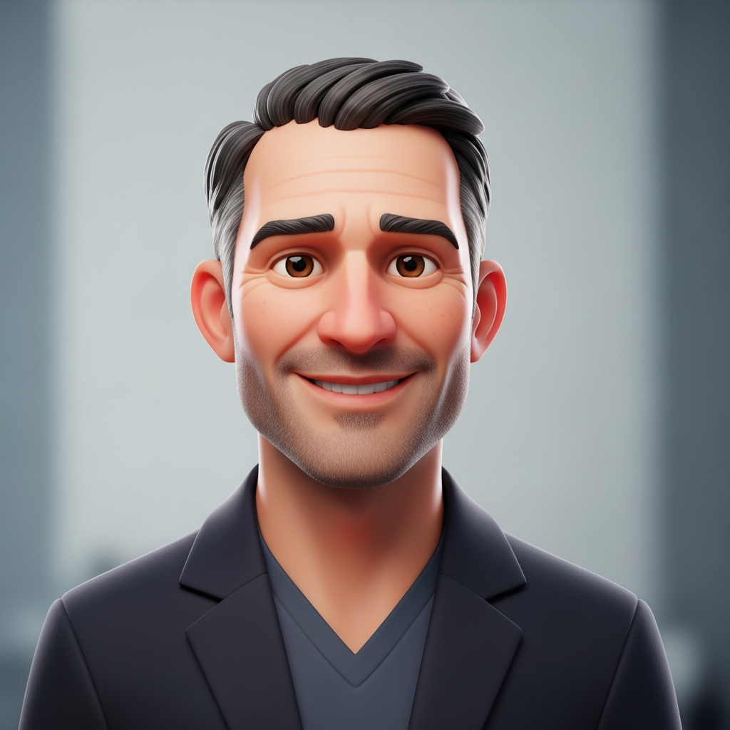Illustrative 3D profile photo